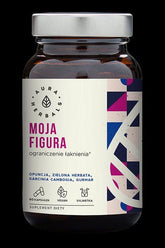 Aura Herbals Moja Figura slimming support supplement, 60 vegan capsules, appetite suppressant with natural ingredients.